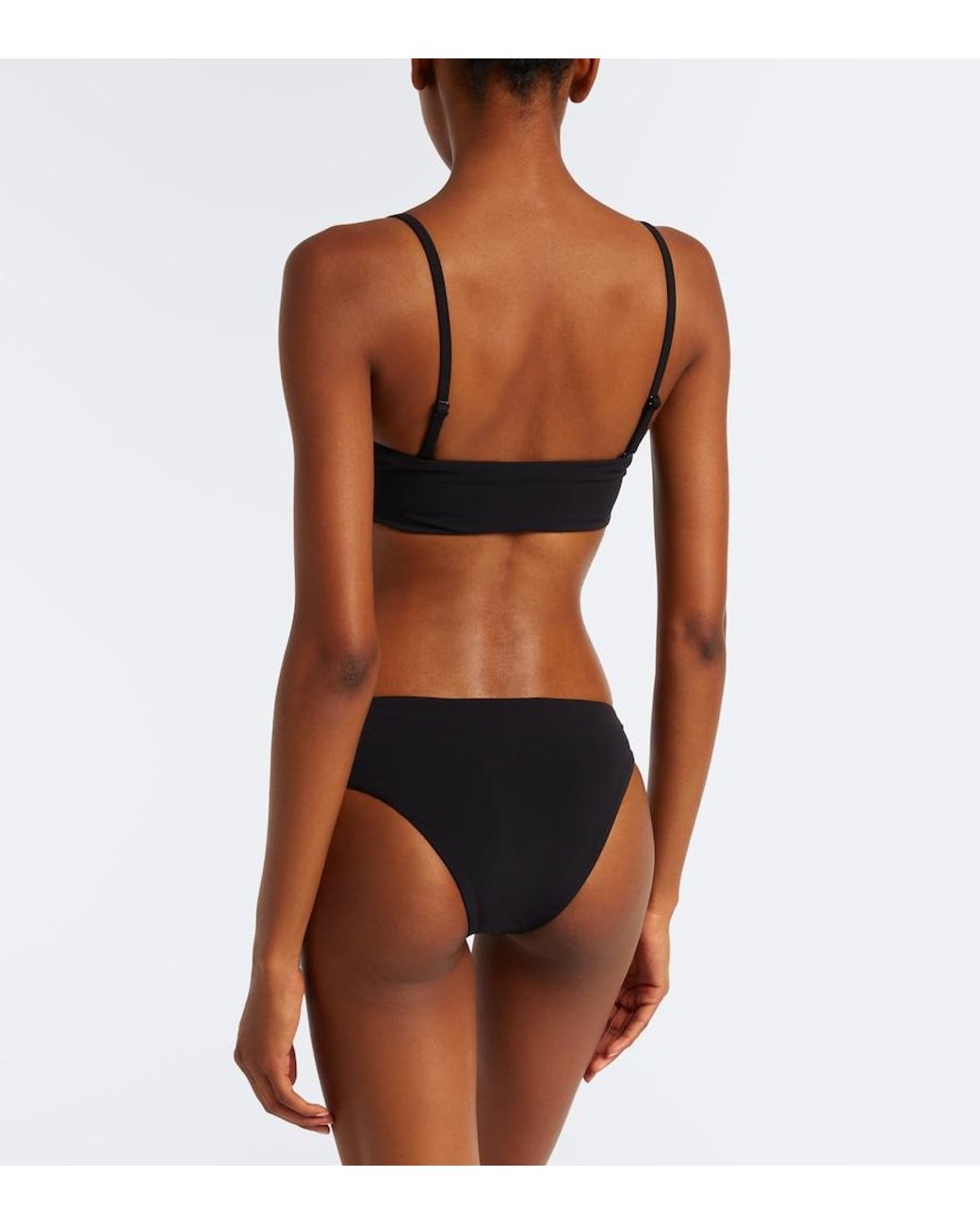 Christopher Esber Black Gathered Bikini Bottoms