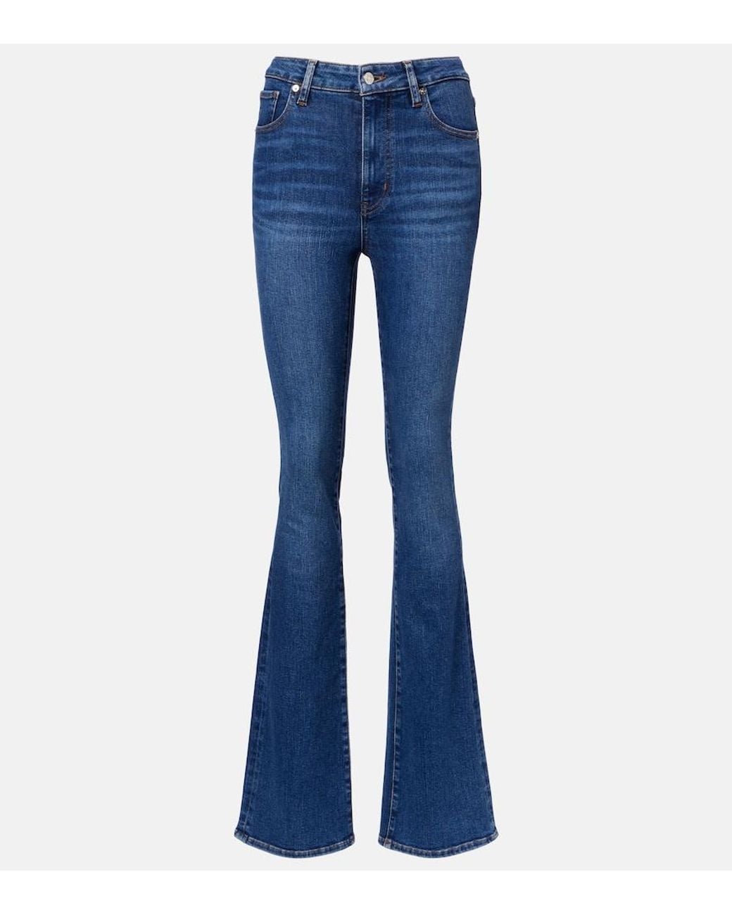 FRAME Blue Reboot High-Rise Flared Jeans