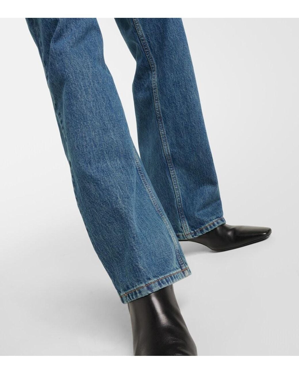 Wardrobe NYC Blue High-Rise Straight Jeans