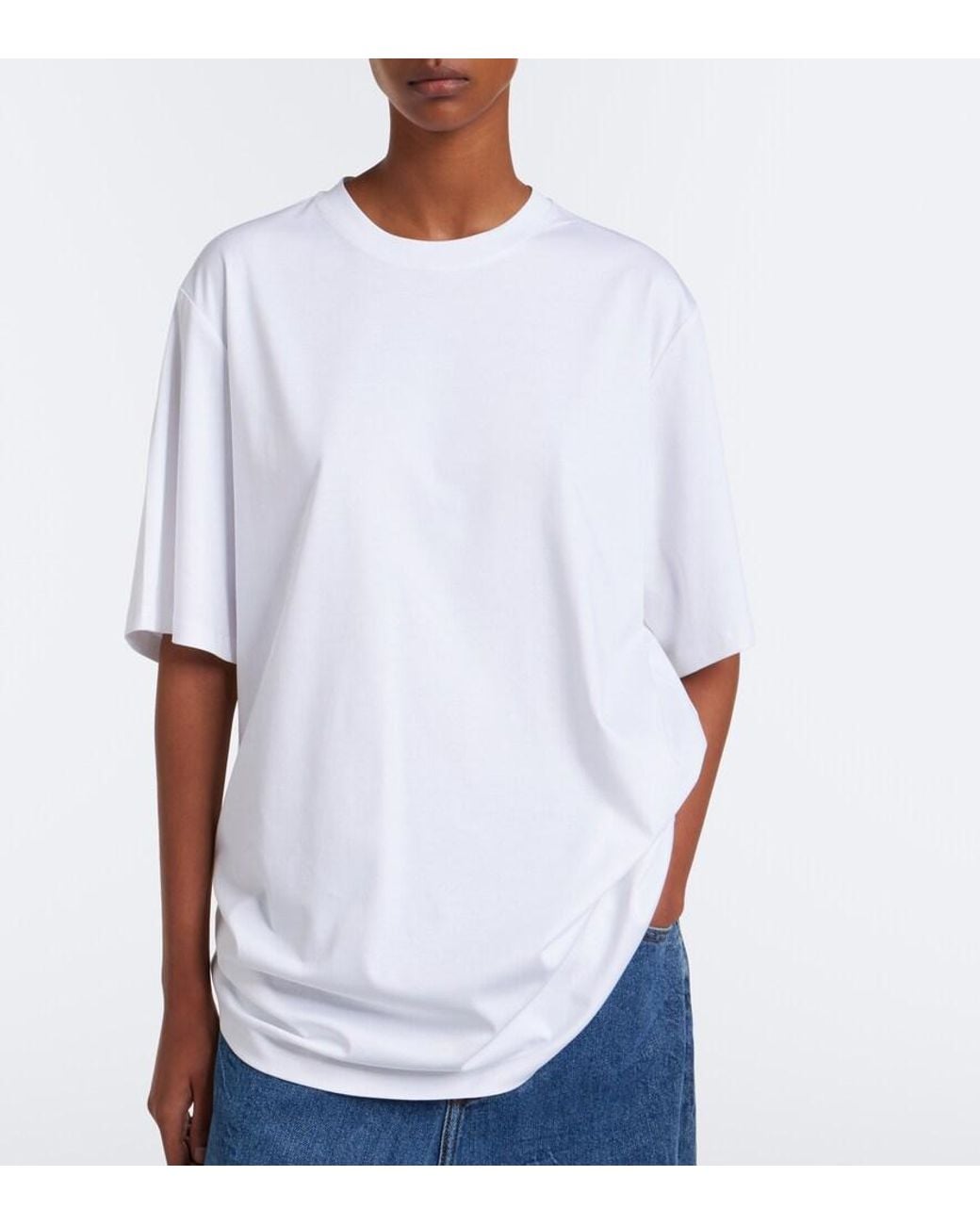 Rohe White Cotton And Silk-Blend Jersey T-Shirt