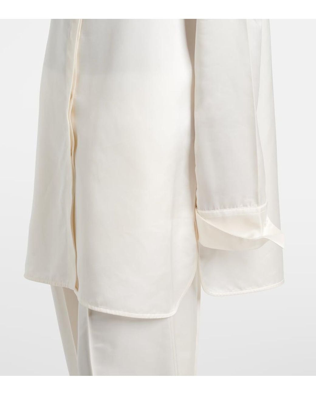 Jil Sander White Satin Shirt