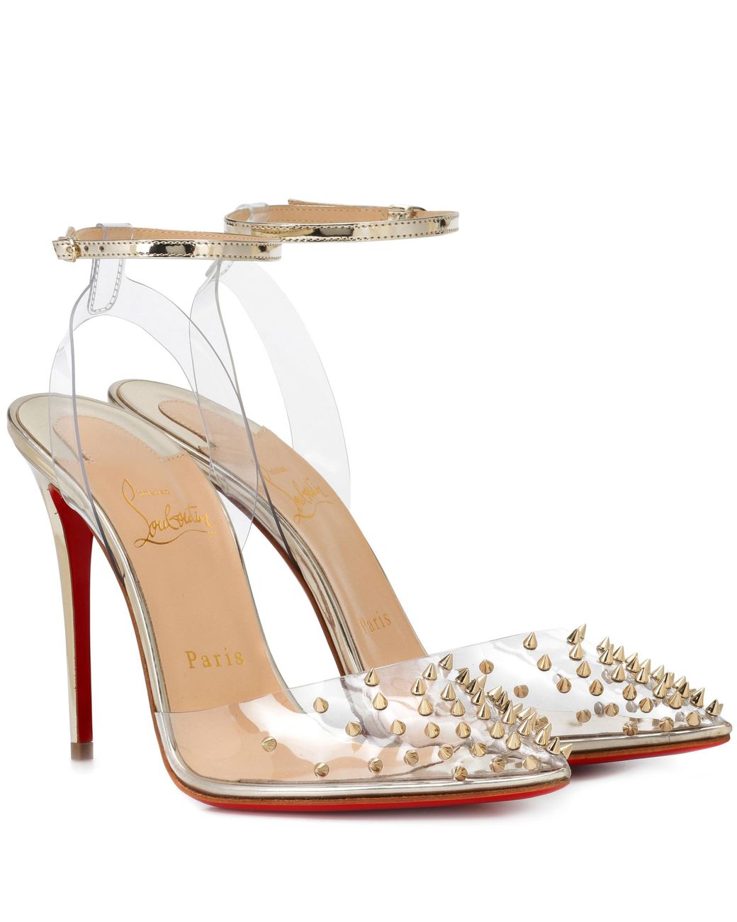 Christian Louboutin Spikoo Spiked PVC Leather Pumps - New in Box - The  Consignment Cafe