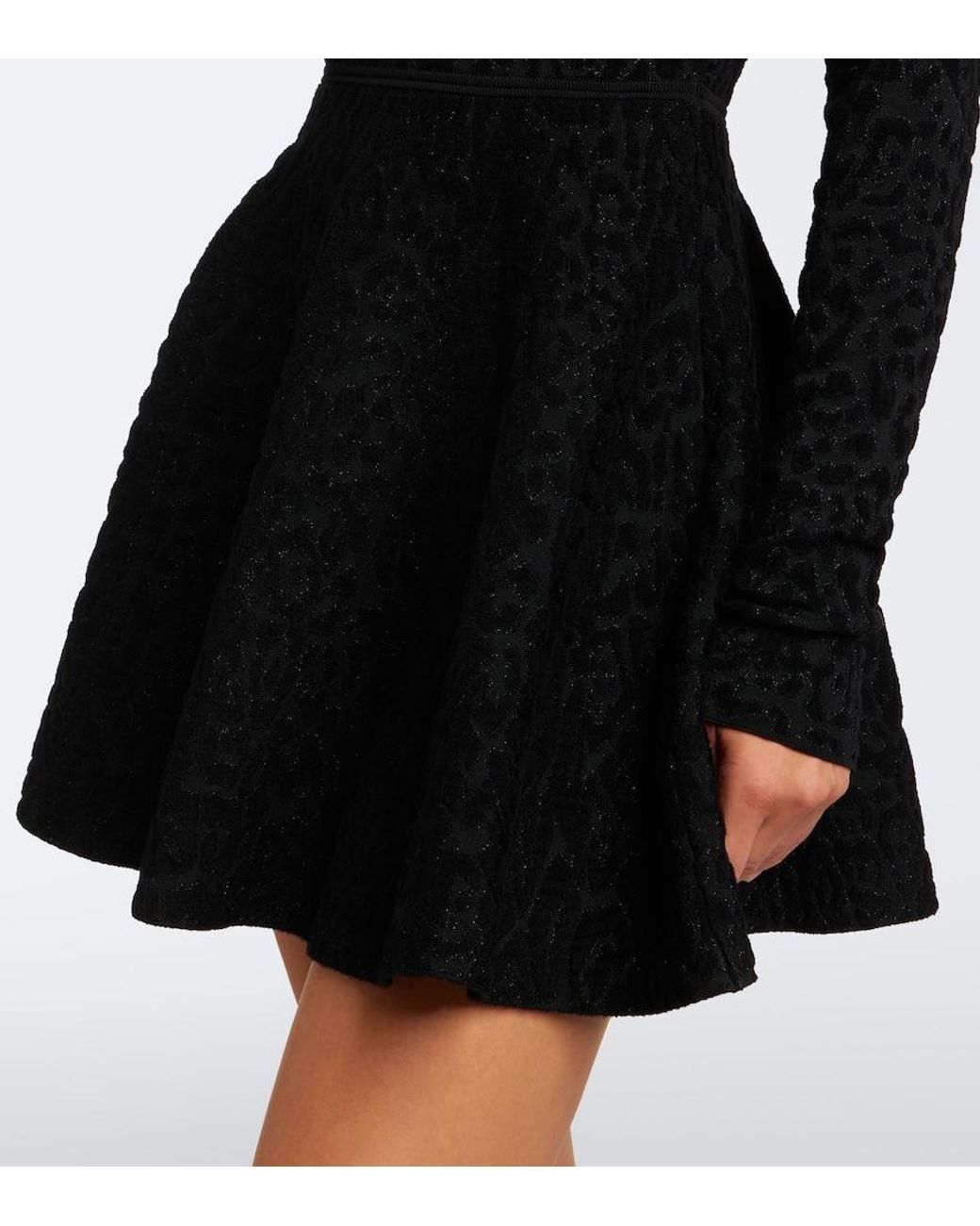Roberto Cavalli Black Leopard-Print Minidress