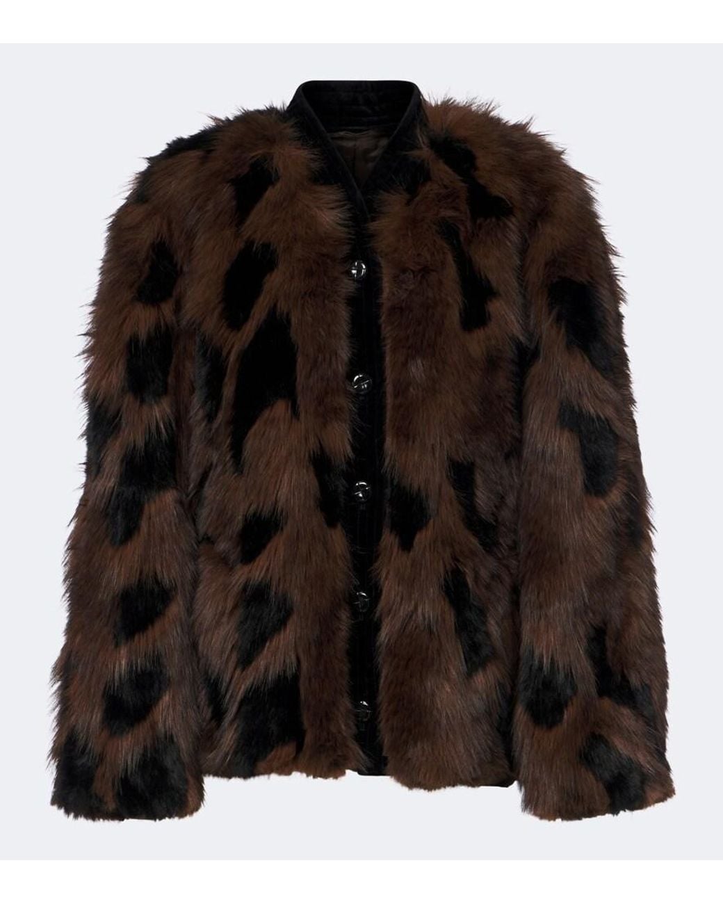 Blazé Milano Black Chausie Leopard-Print Jacket