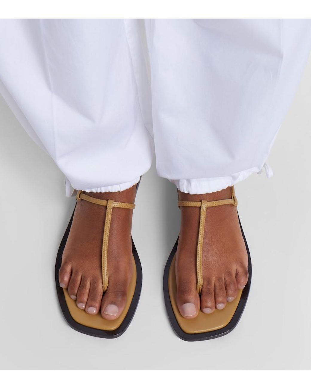 Totême Natural Leather Thong Sandals