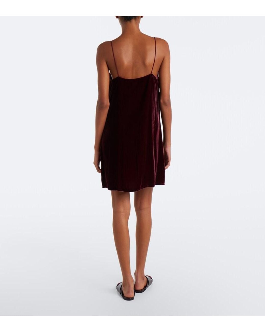 Asceno Purple Forio Velvet Minidress