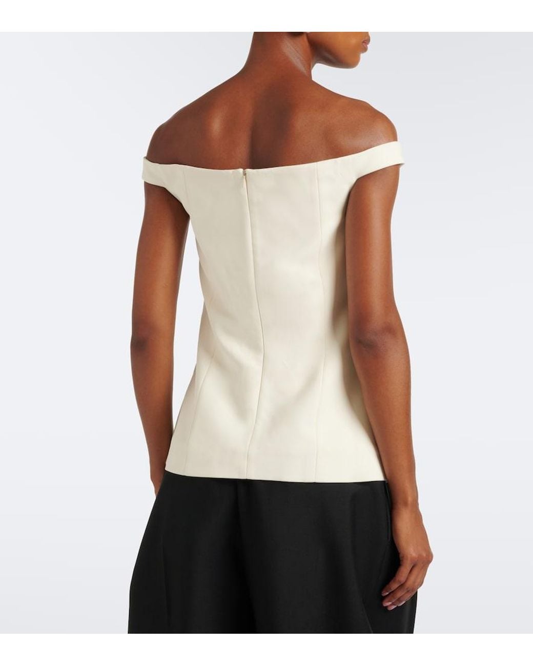 Rohe White Off-Shoulder Top
