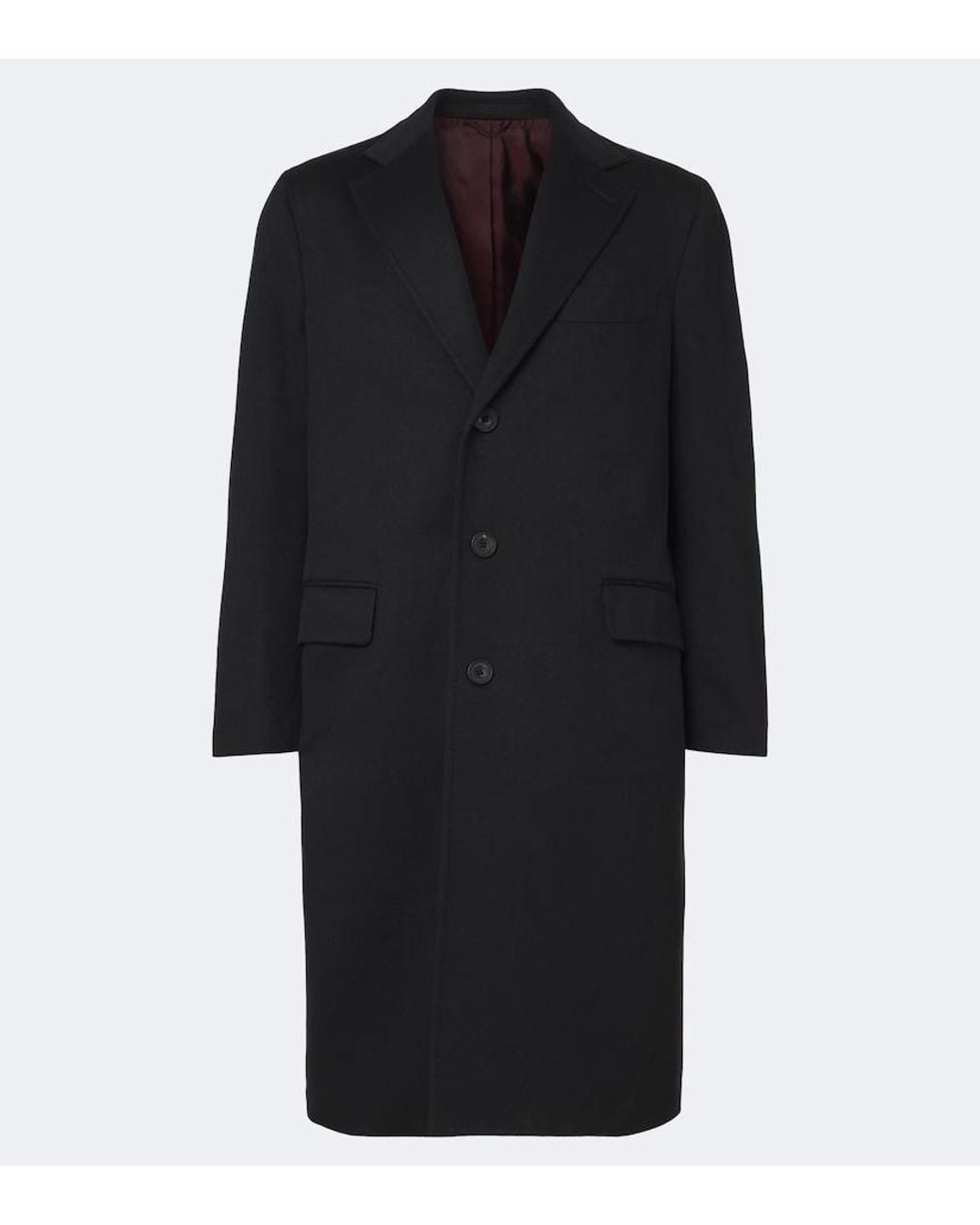 Rubinacci Black Cashmere Coat for men