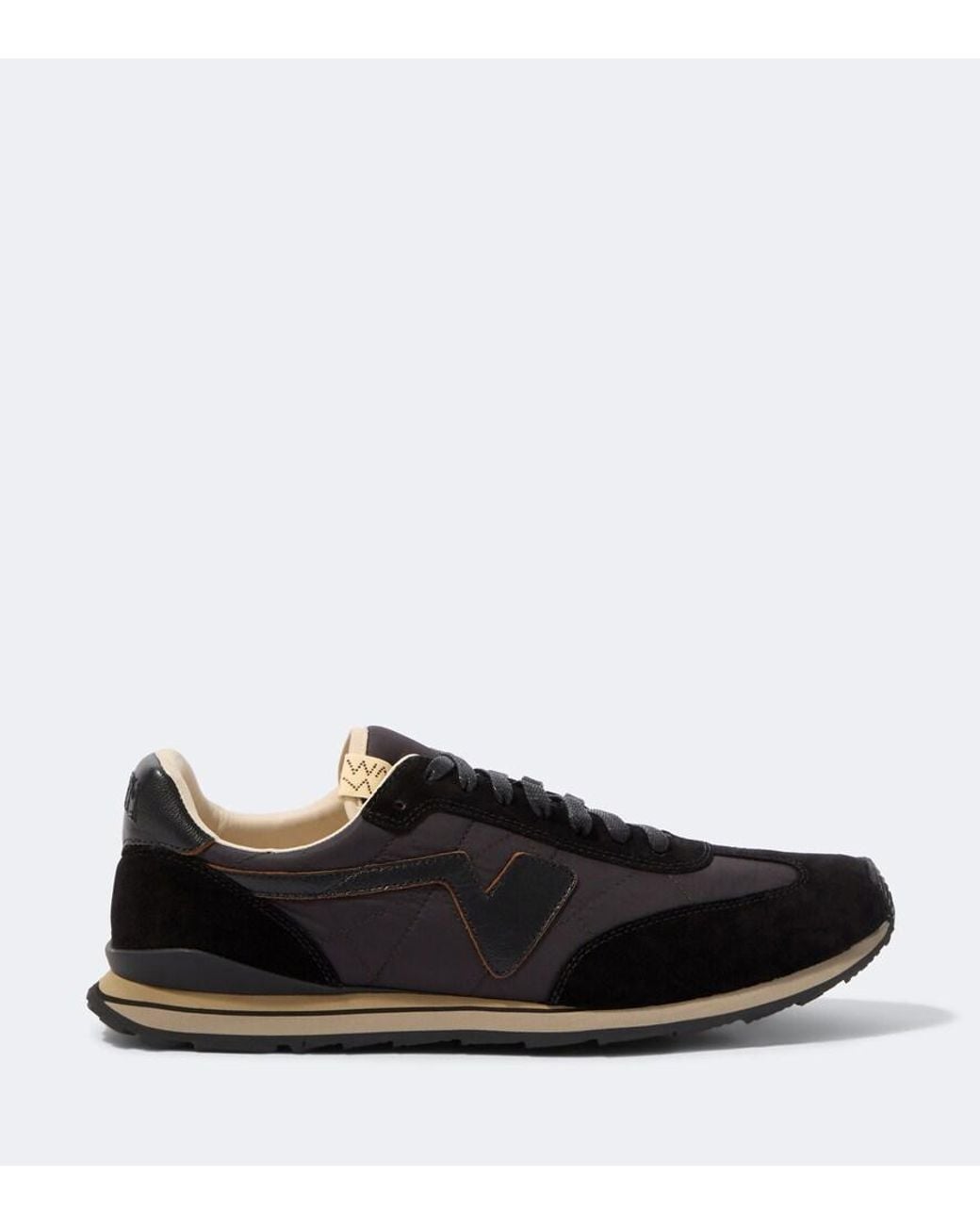 Visvim Black Fkt Runner Suede-Trimmed Sneakers for men