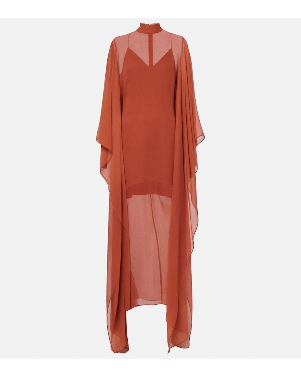 Taller Marmo Red Lanzarote Silk Chiffon Kaftan