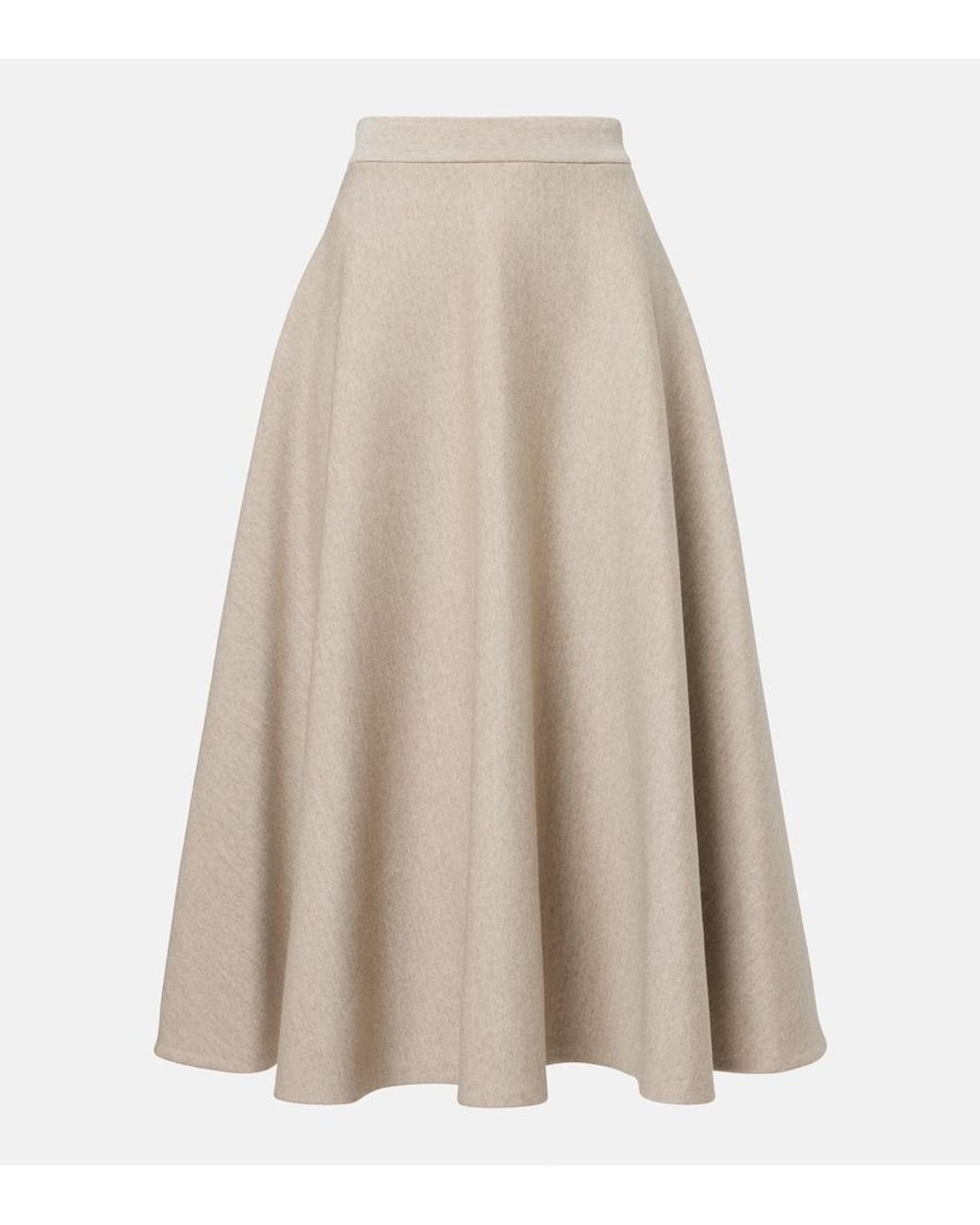 Max Mara Natural Knitted Midi Skirt