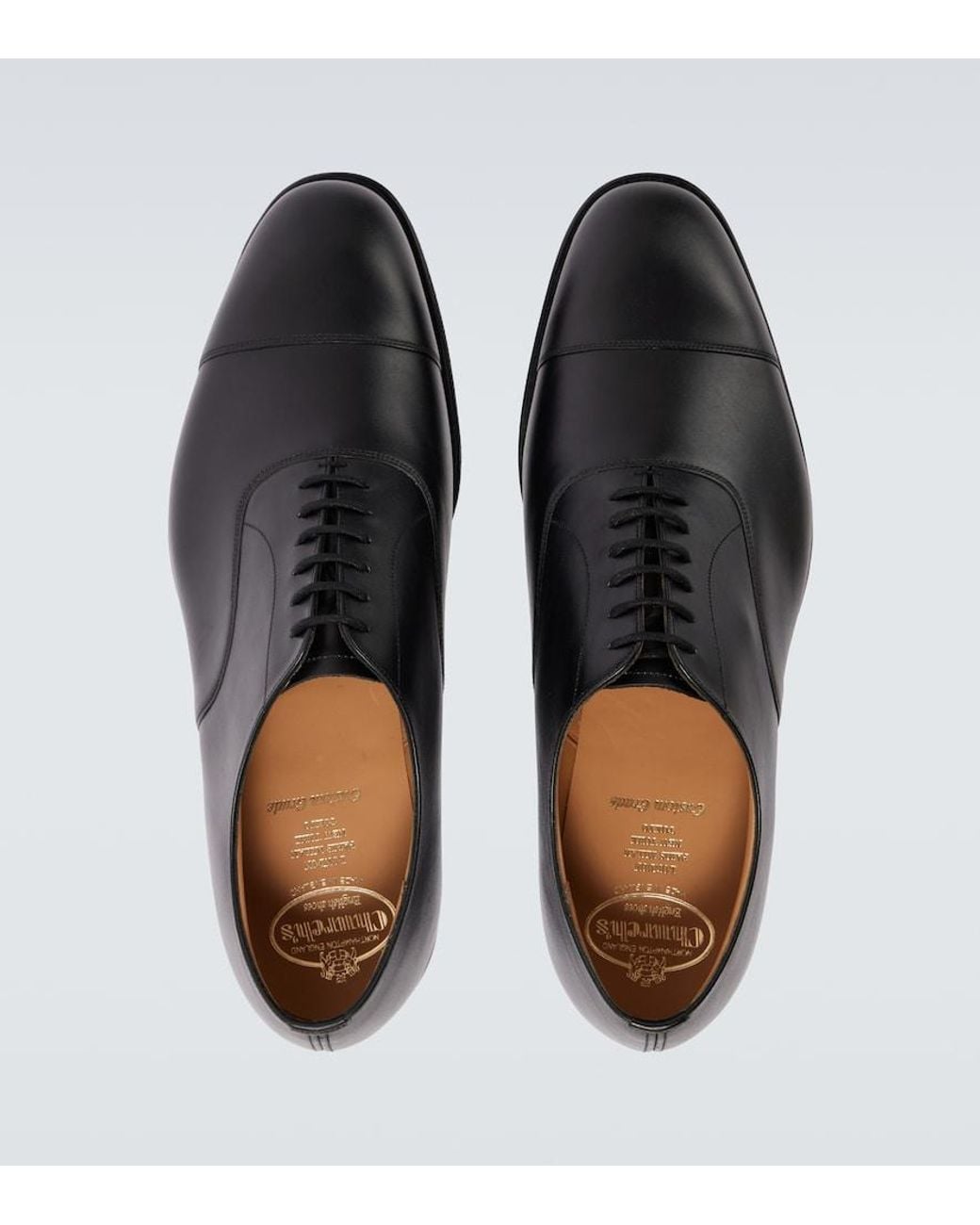 Church's Black Consul Leather Lace-Up Oxford Shoes for men
