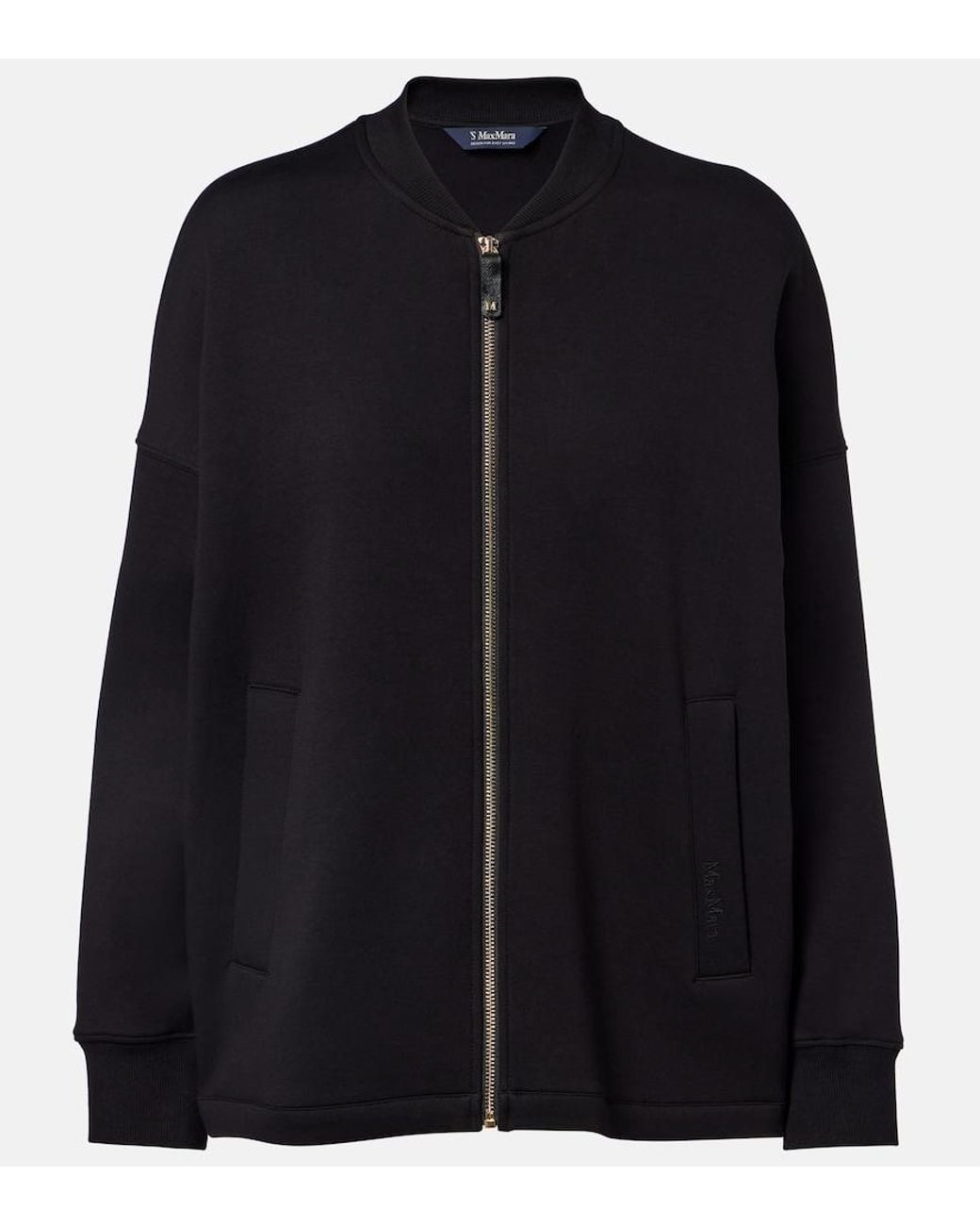 Max Mara Black Radioso Cotton-Blend Blouson Jacket