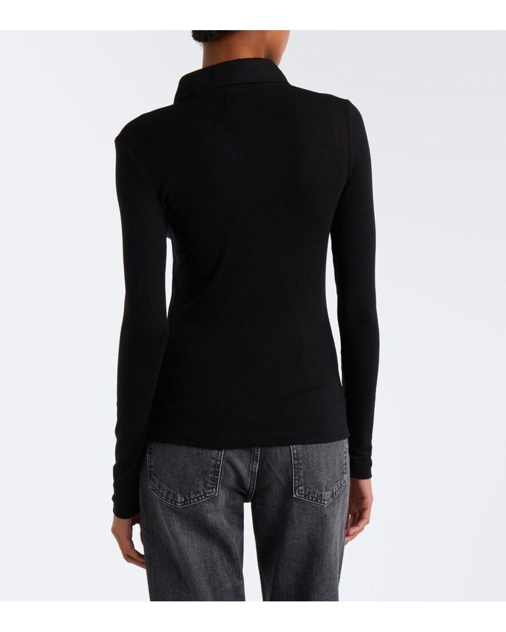 Agolde Black Amos Polo Sweater