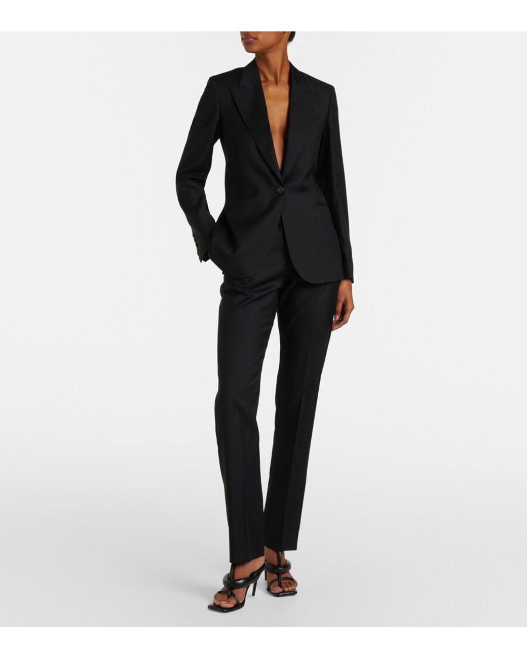 Givenchy Black Boudoir Leather Thong Sandals