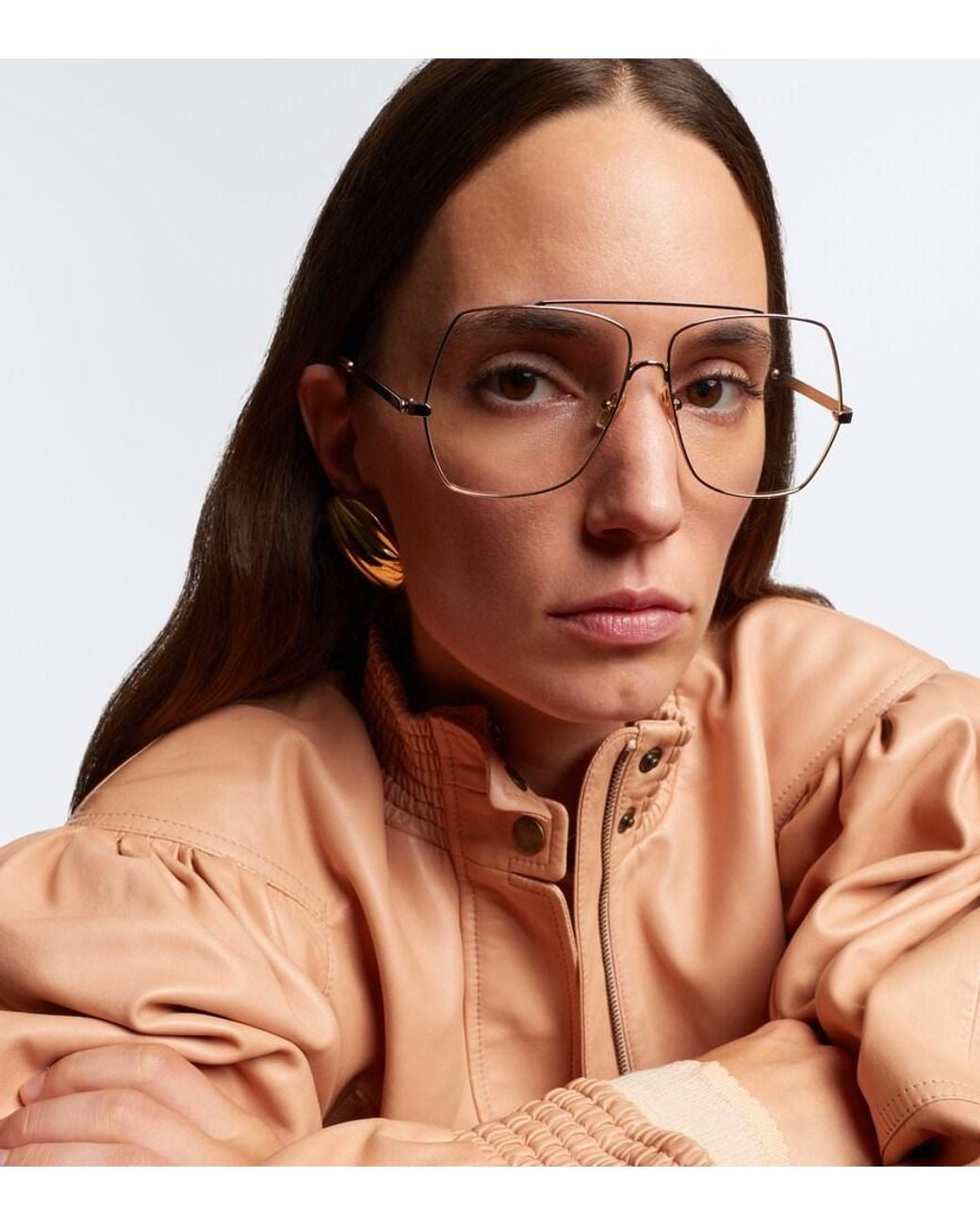 Chloé White Navigator-Brille Aly