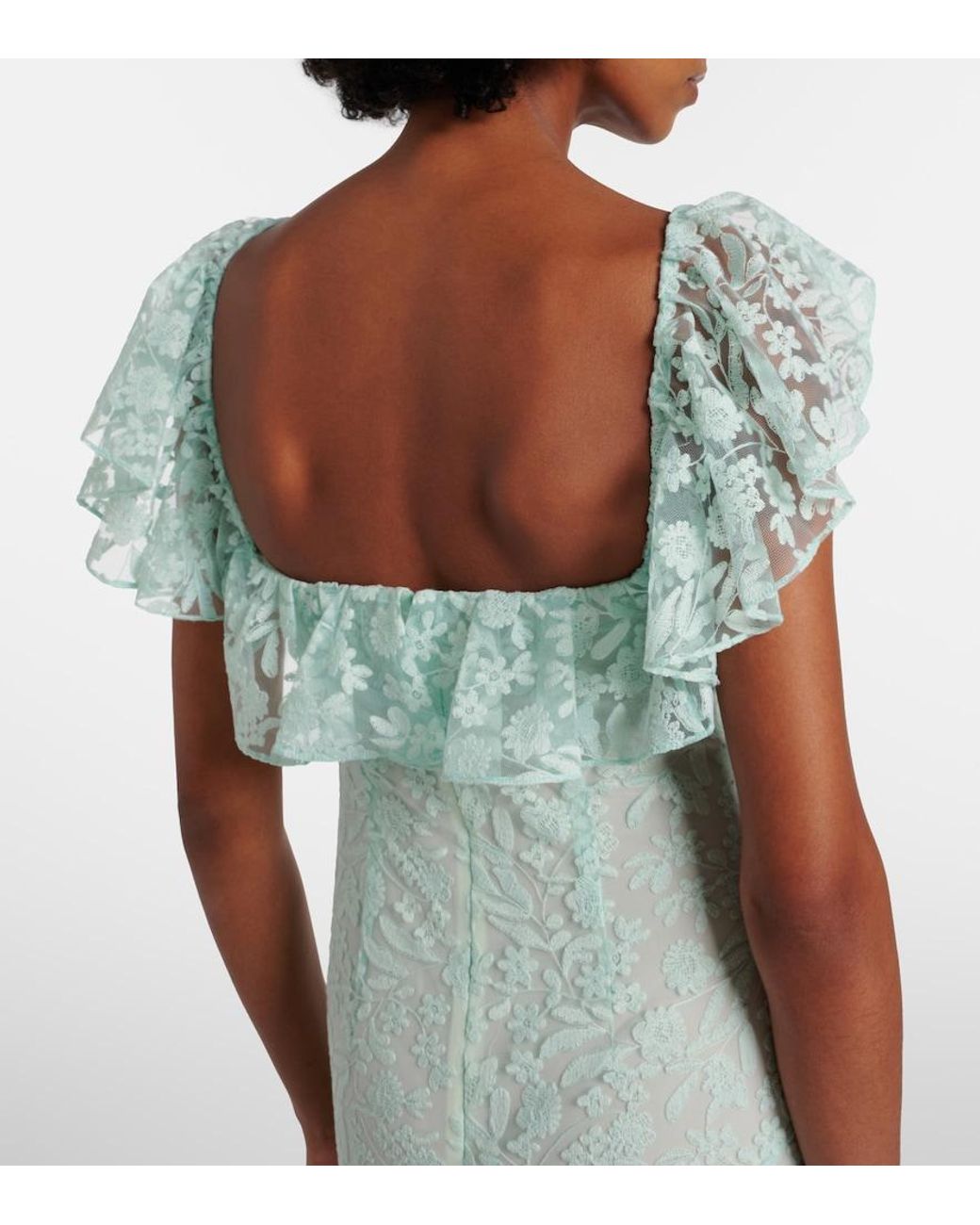 Markarian Green Katharina Lace Gown