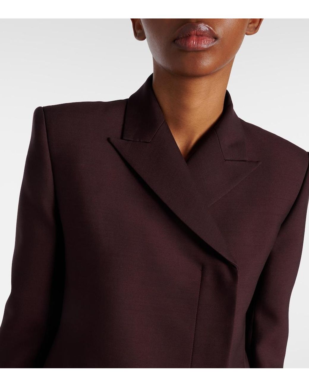 Khaite Purple Silvannah Wool And Silk Blazer