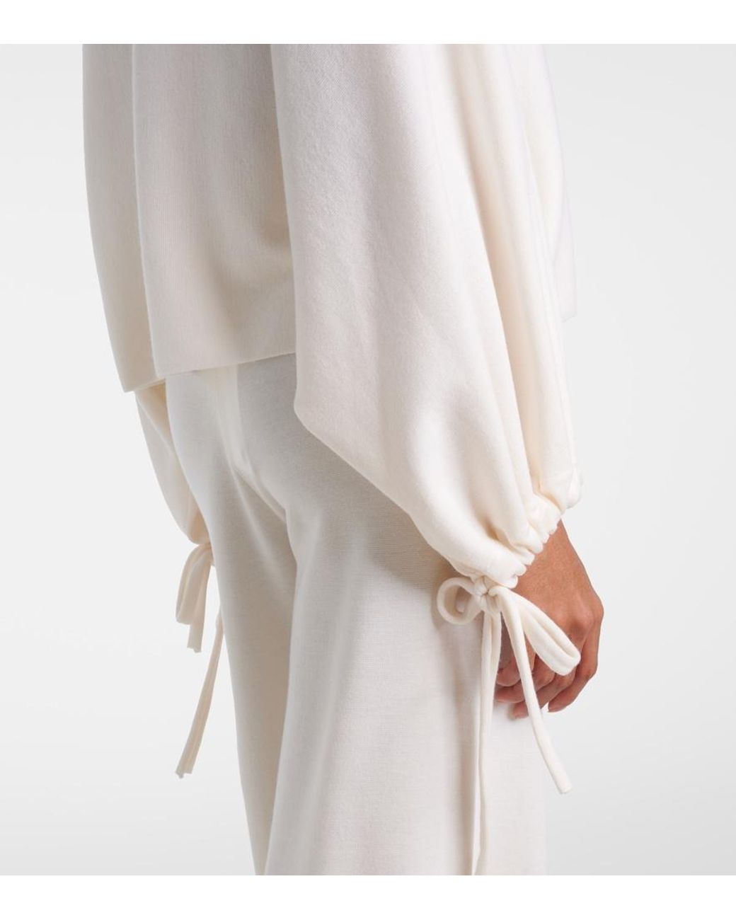 Max Mara White Frais Virgin Wool Sweater