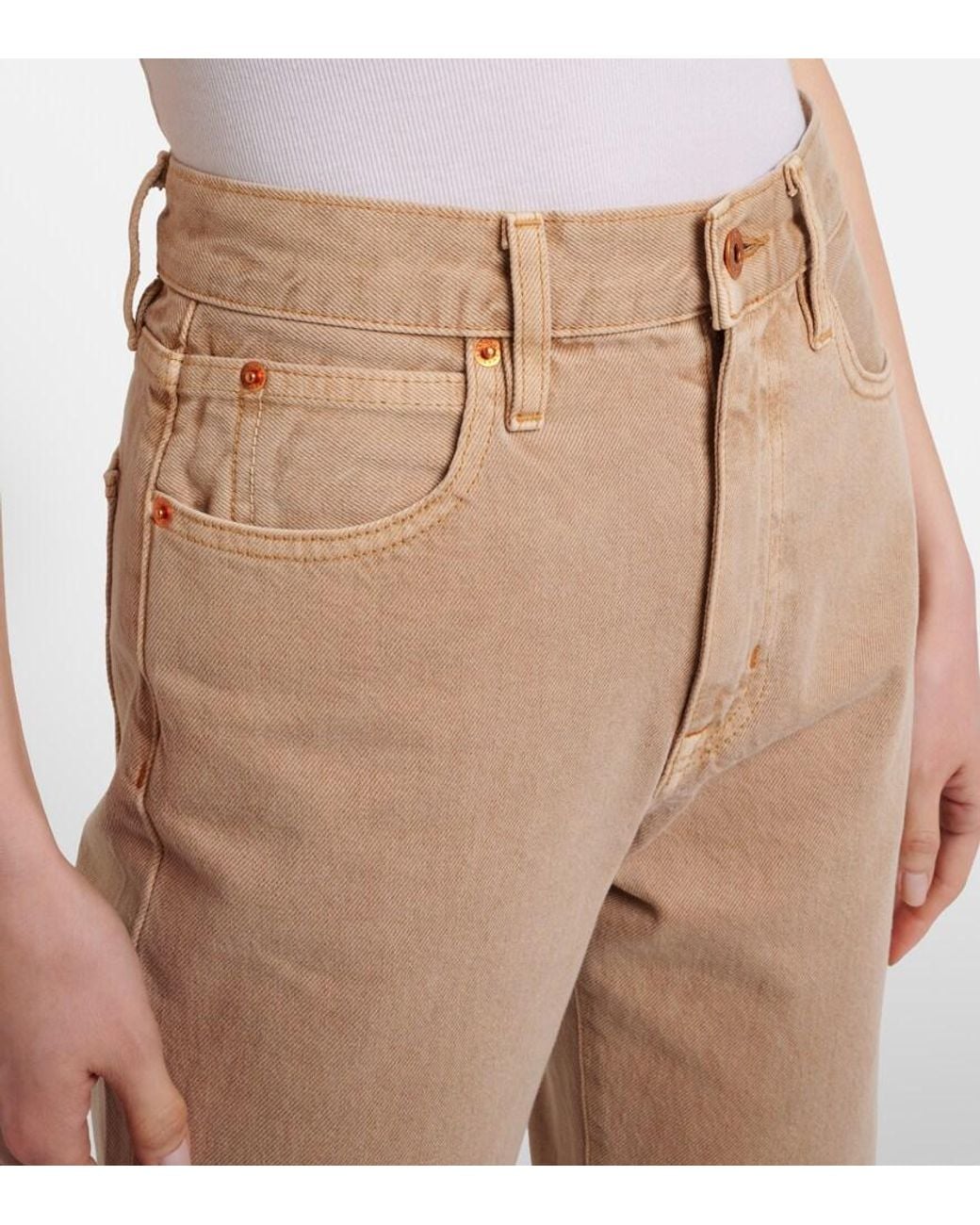 SLVRLAKE Denim Natural London High-Rise Straight Jeans