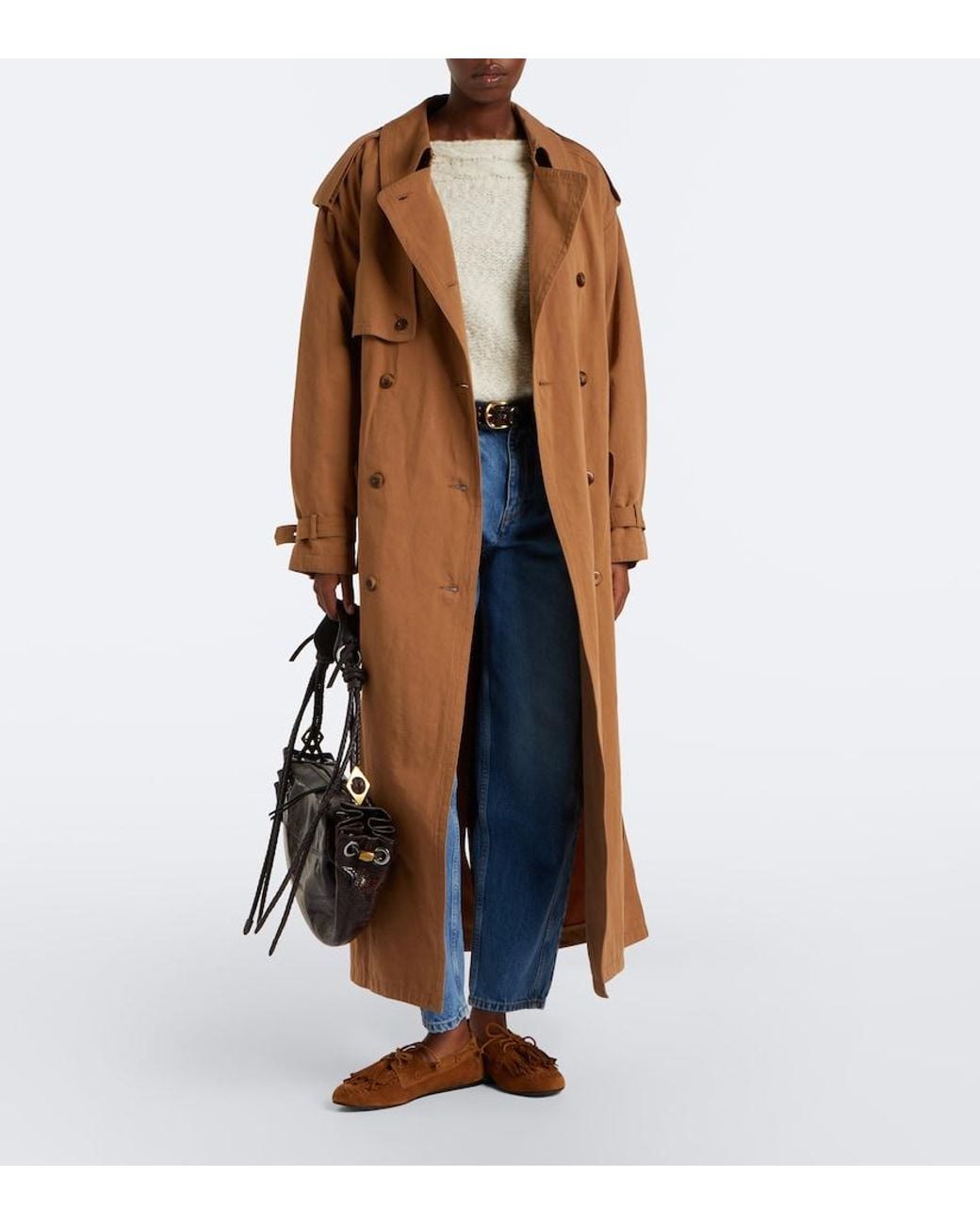 Isabel Marant Brown Fersi Fringed Suede Boat Shoes