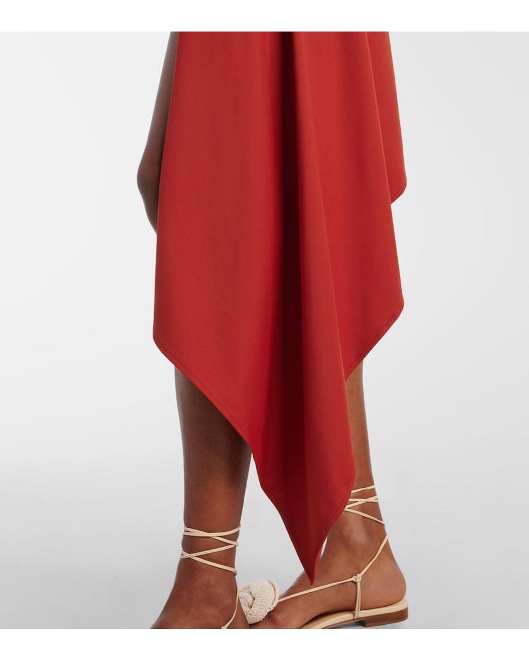 Magda Butrym Red Asymmetrical Beach Cover-Up