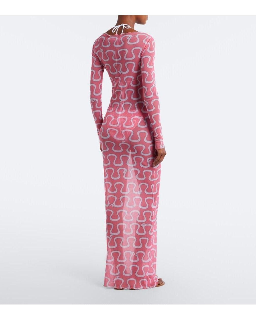 Emilio Pucci Pink Onda Tulle Maxi Dress