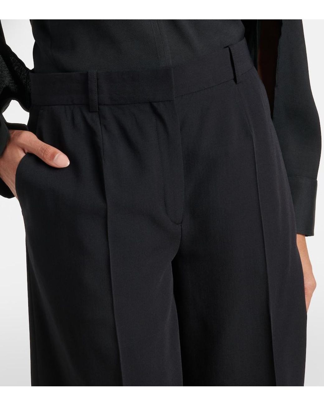 Totême Blue High-Rise Bermuda Shorts