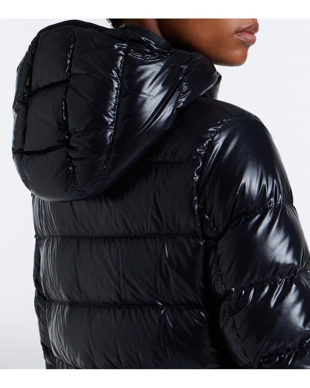 Moncler Black Courcelles Hooded Down Coat