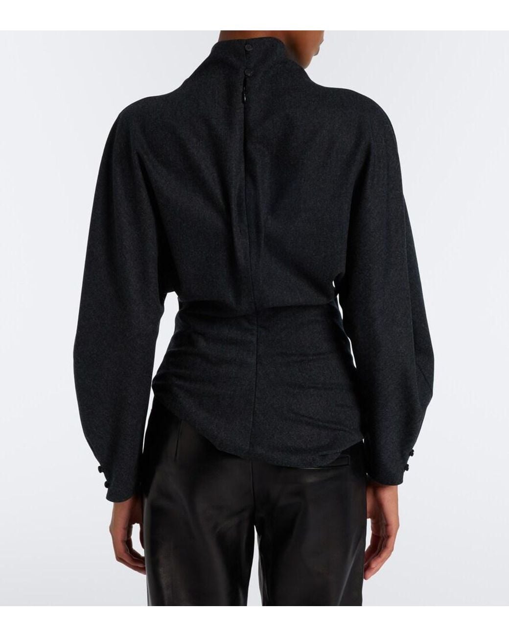Khaite Blue Harlow Wool And Cashmere Top
