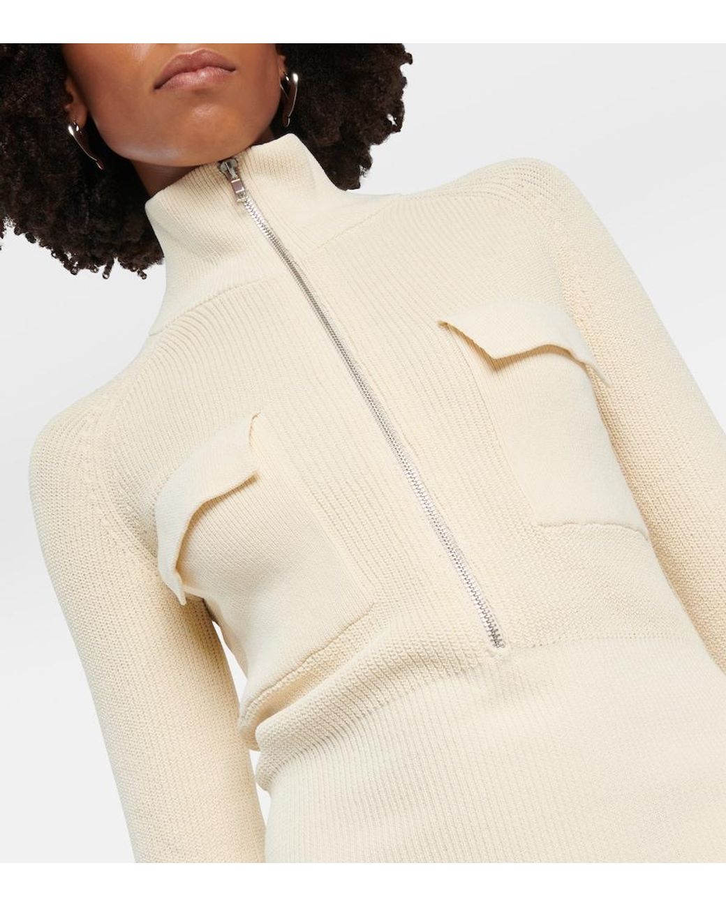 AYA MUSE Natural Rutu Cotton-Blend Minidress