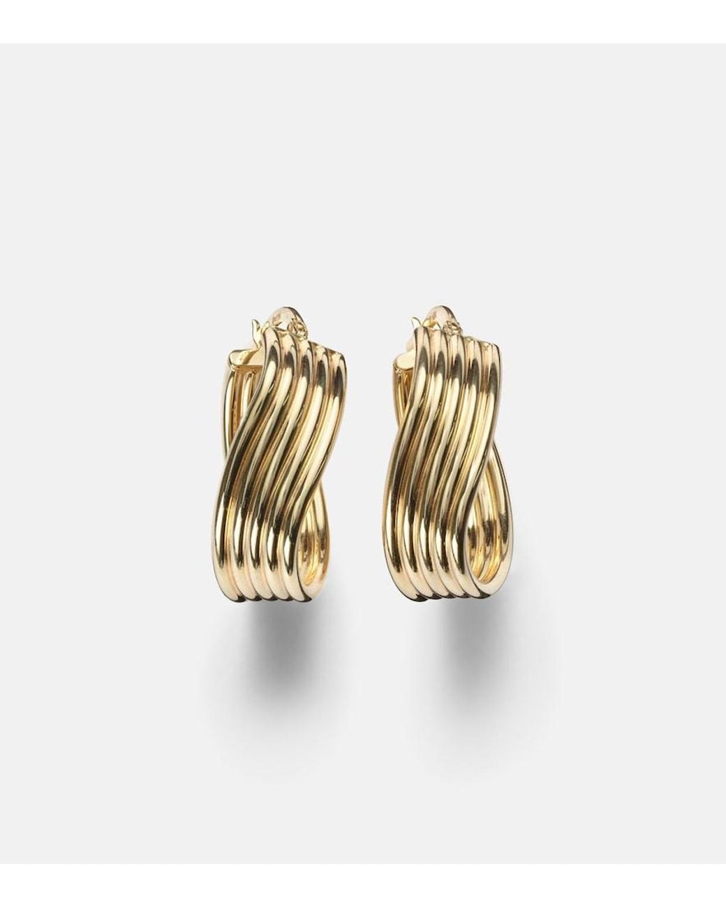 STONE AND STRAND White Swerve 10Kt Earrings