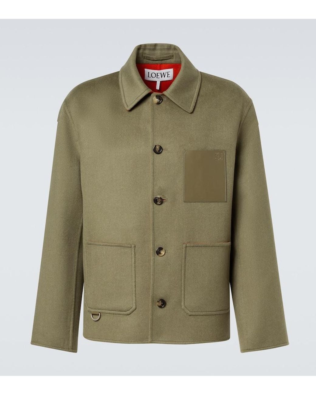 Loewe Green Anagram Wool And Cashmere Jacket for men