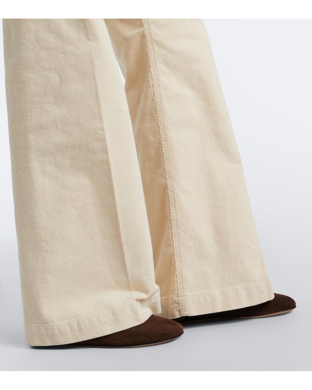 Polo Ralph Lauren Natural Cotton Corduroy Wide-Leg Pants
