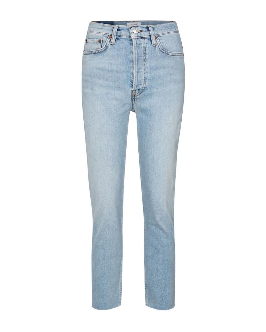 Re/done Blue 90S High-Rise Slim Jeans