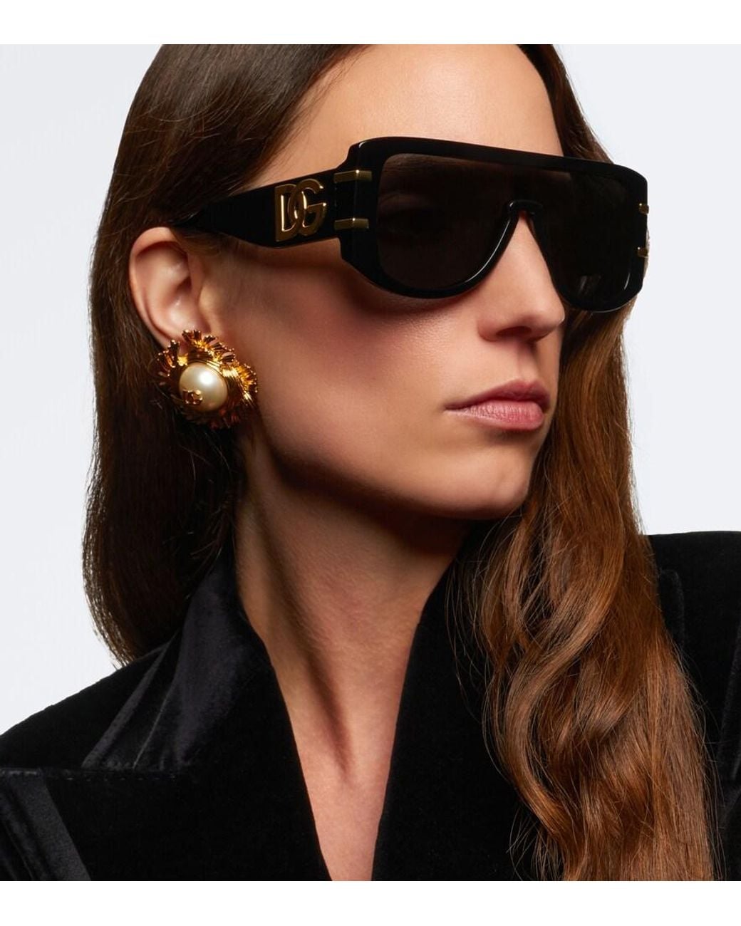 Dolce & Gabbana Gray Dg Griffe Flat-Top Sunglasses