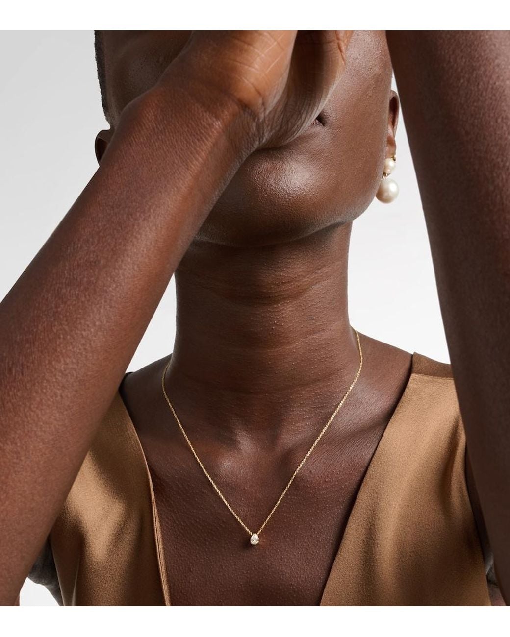 Sophie Bille Brahe White Sky Simple 18Kt Necklace With Diamond