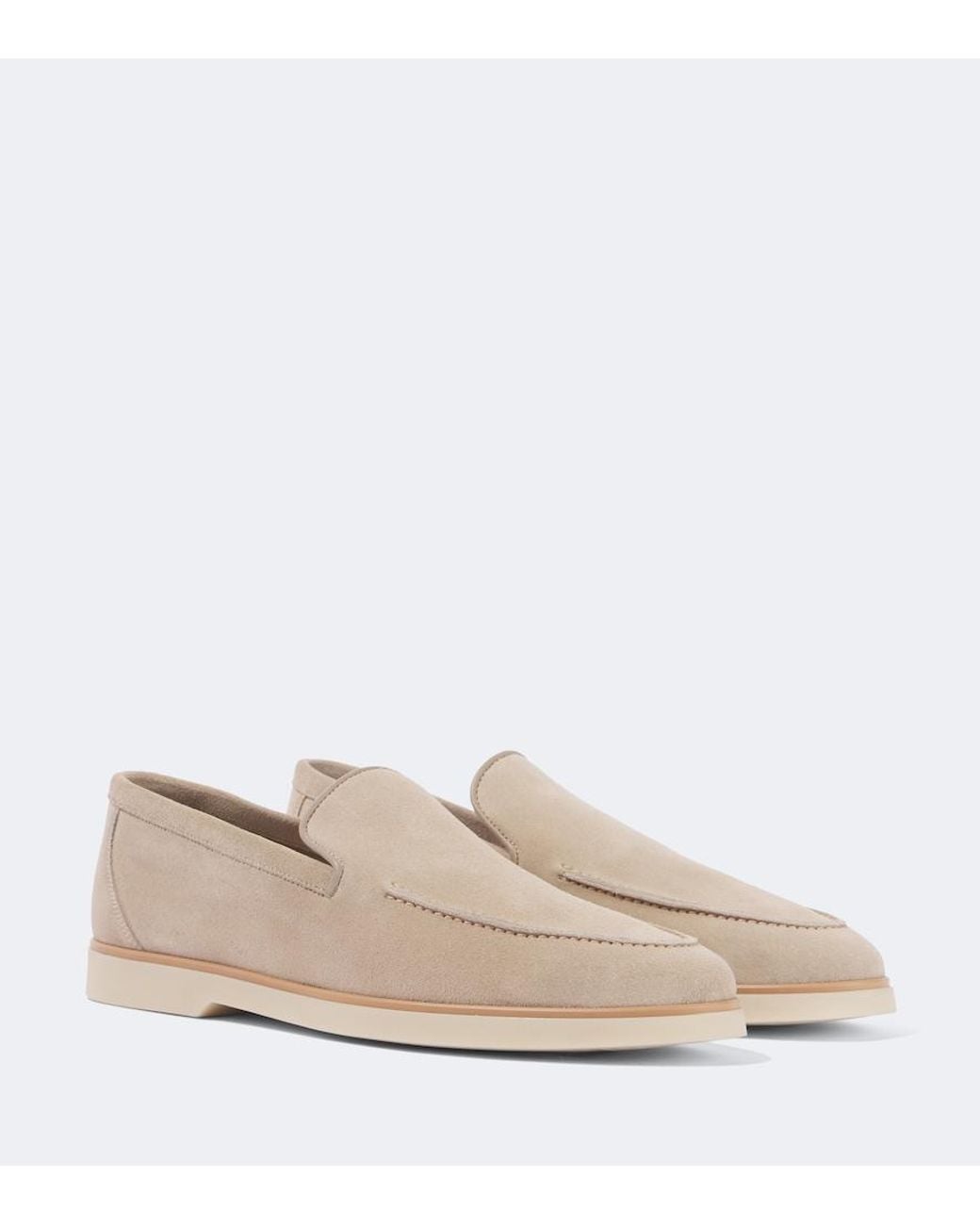 Magnanni Shoes White Calpe Suede Loafers for men