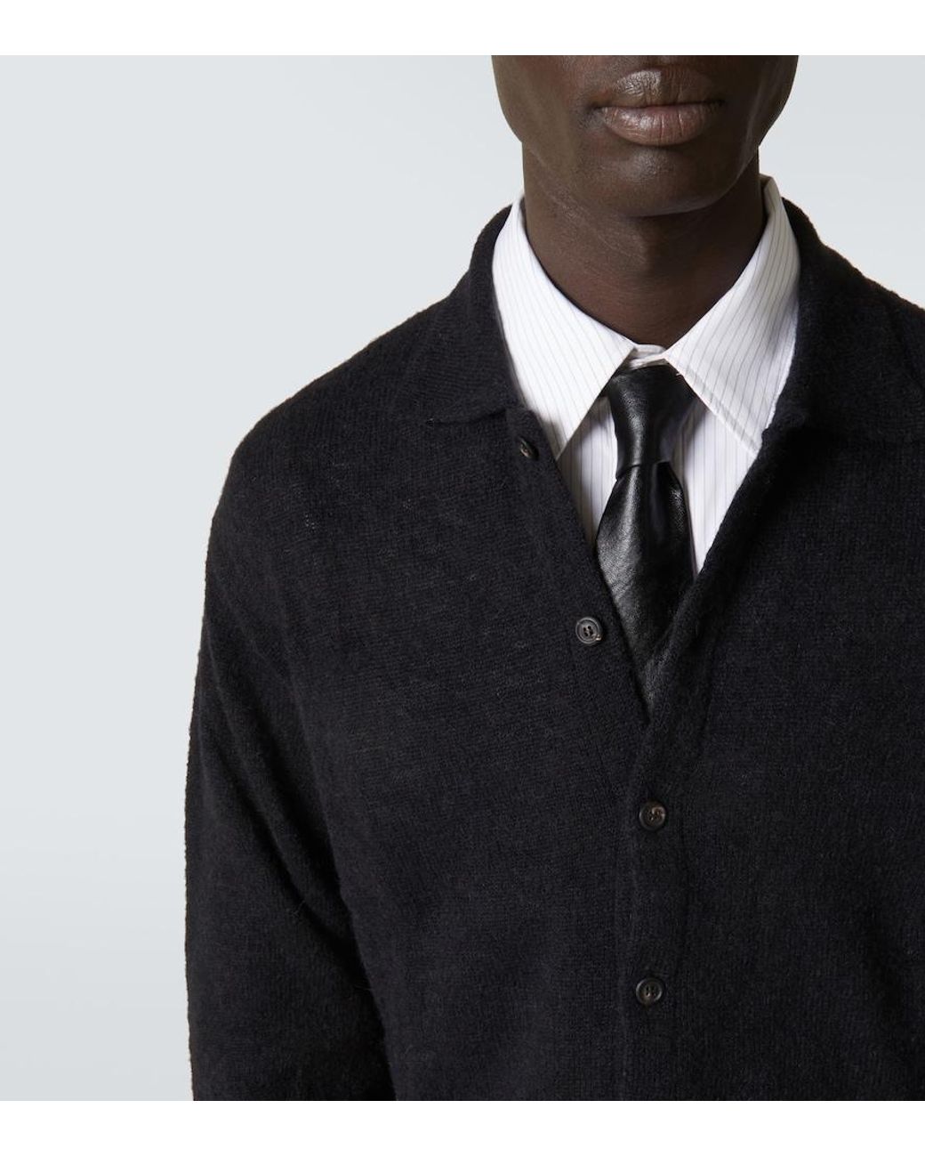 Our Legacy Black Alpaca-Blend Cardigan for men