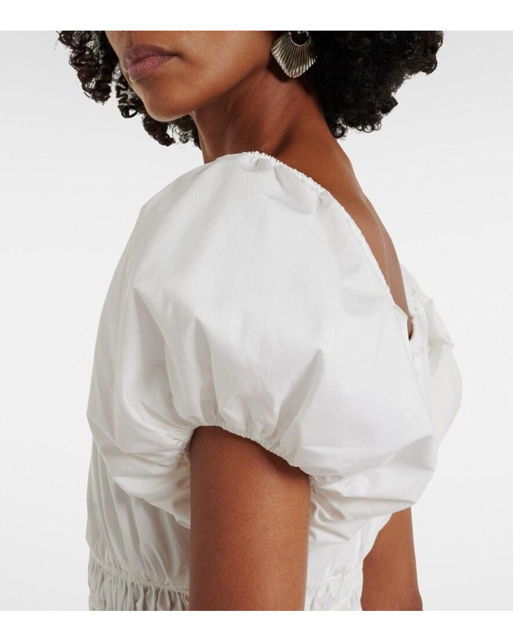 Faithfull The Brand White Elbie Lace-Trimmed Cotton Maxi Dress