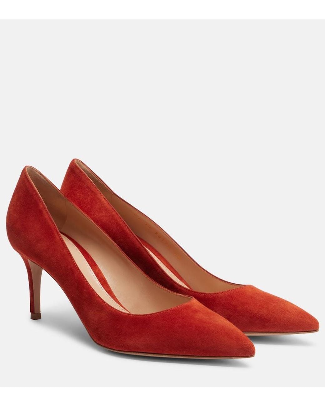 Gianvito Rossi Red Gianvito Suede Pumps