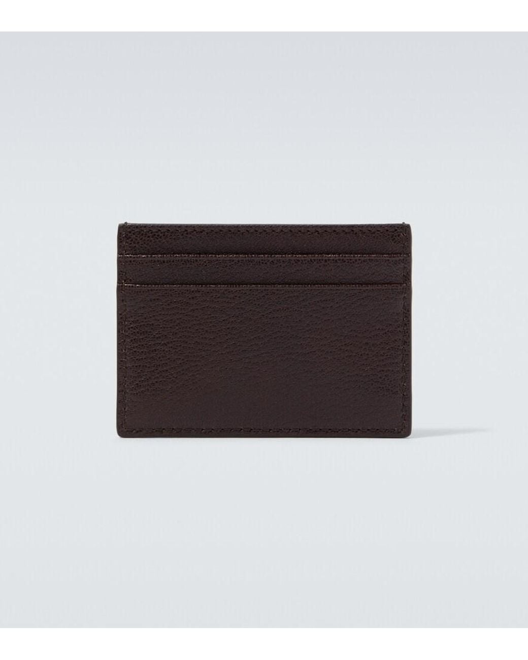 Tarjetero Lira De Piel Gucci de hombre de color Brown