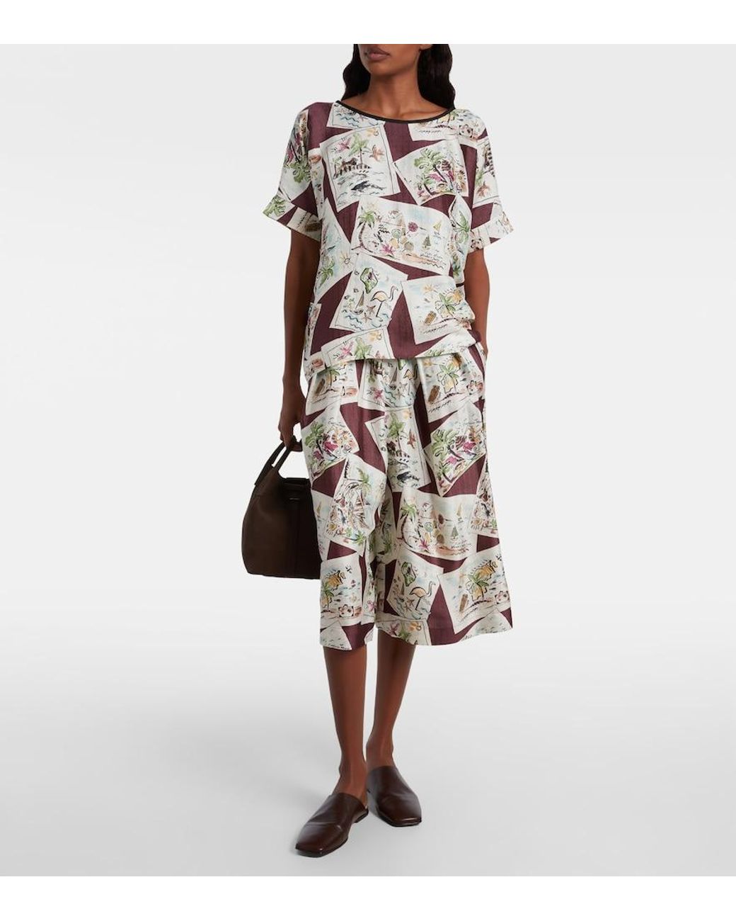 Loro Piana White Emon Silk Bermuda Shorts