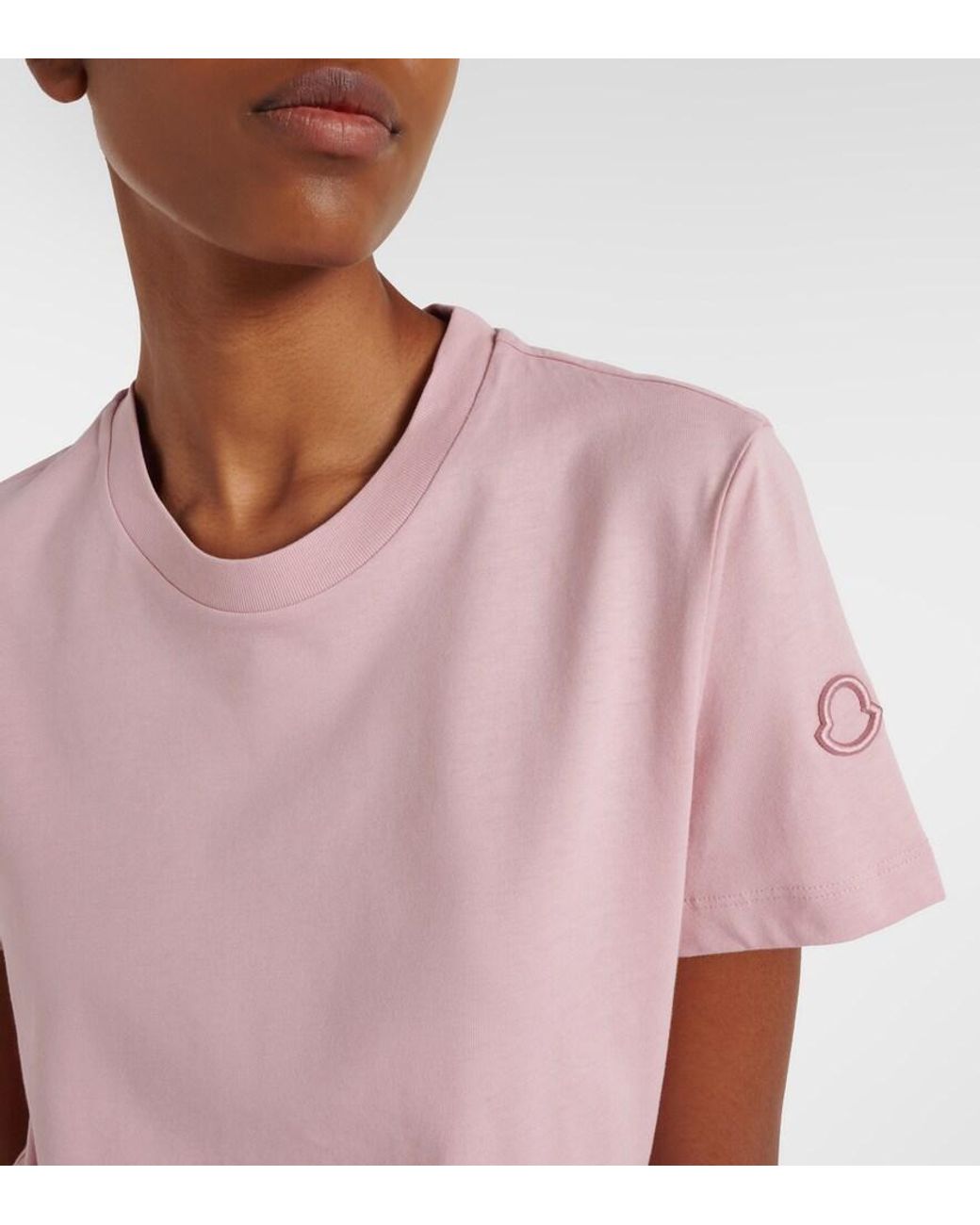 Moncler Pink Cotton Jersey T-Shirt