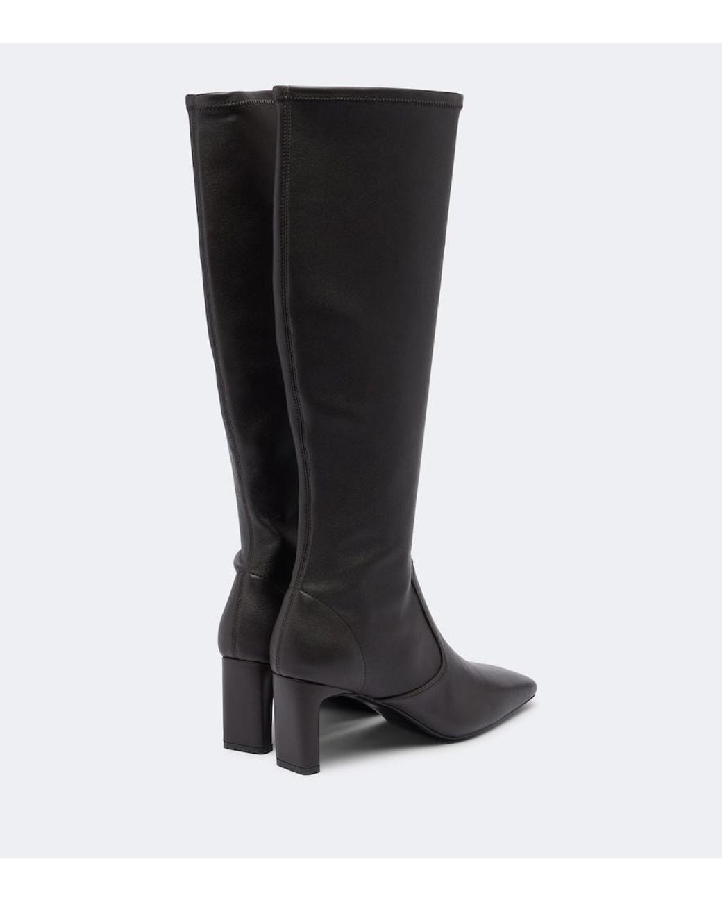 A.Emery Black Tones Leather Knee-High Boots