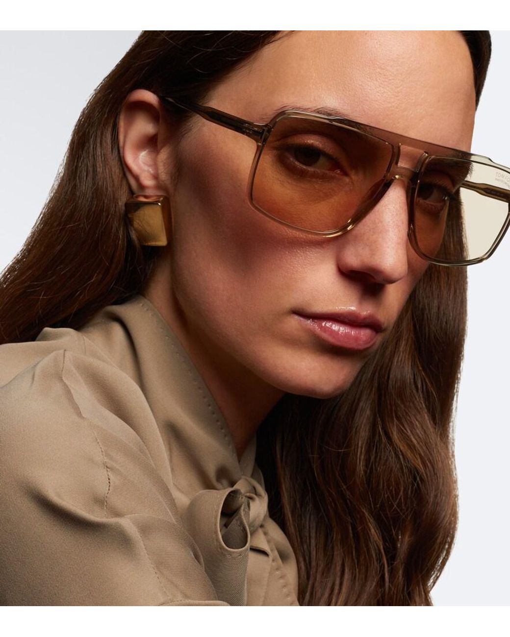 Tom Ford Natural Kemp Navigator Sunglasses