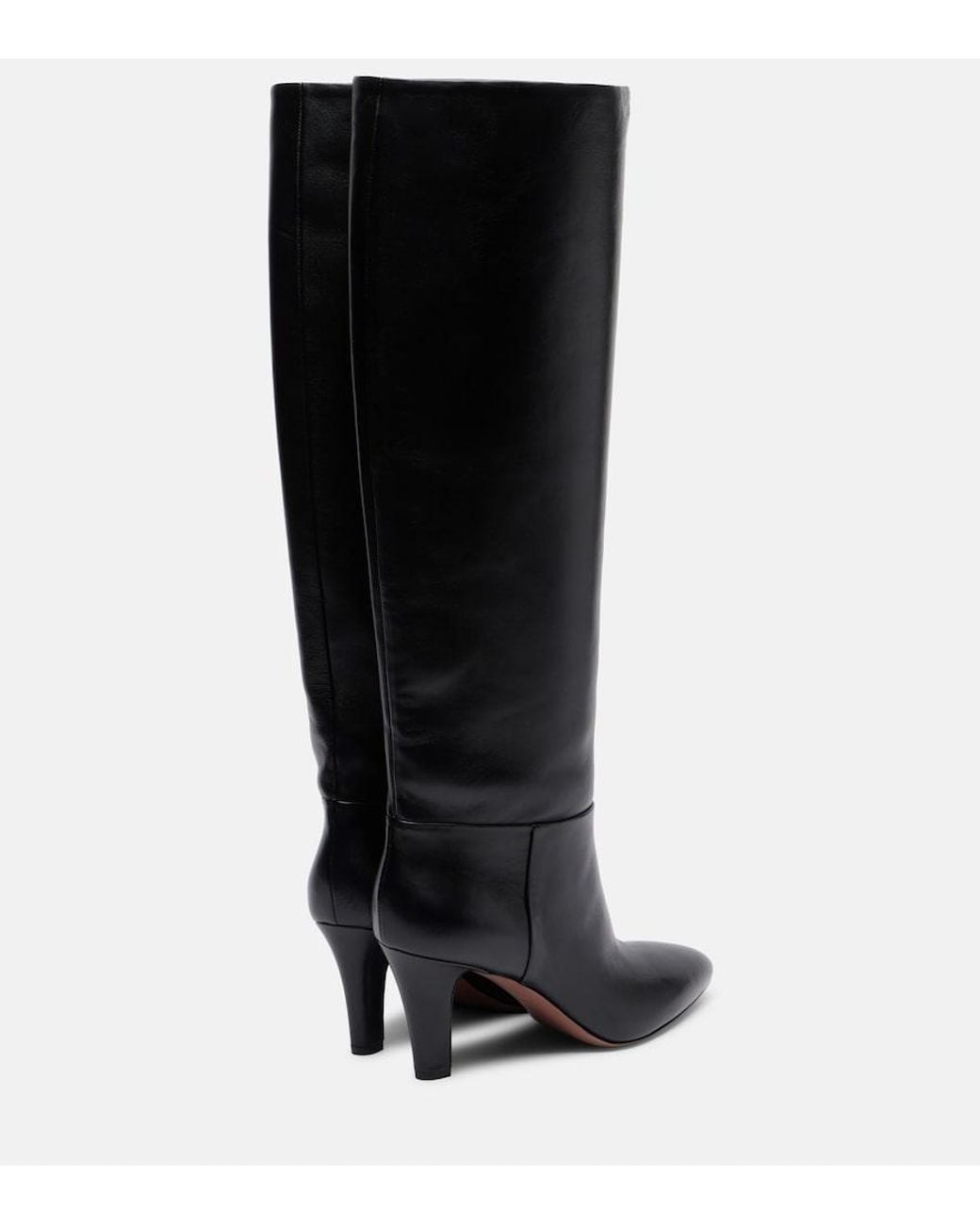Paris Texas Black Elsa Leather Knee-High Boots