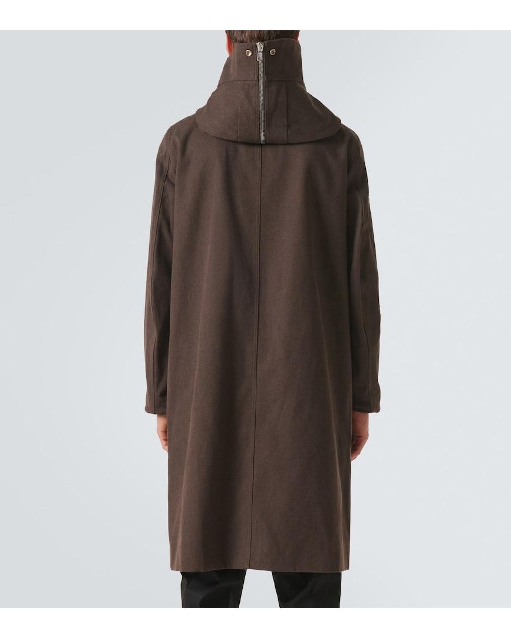 Rick Owens Brown Oversized Cotton Coat for men