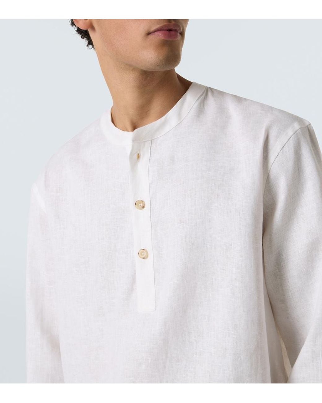 Commas White Linen Shirt for men