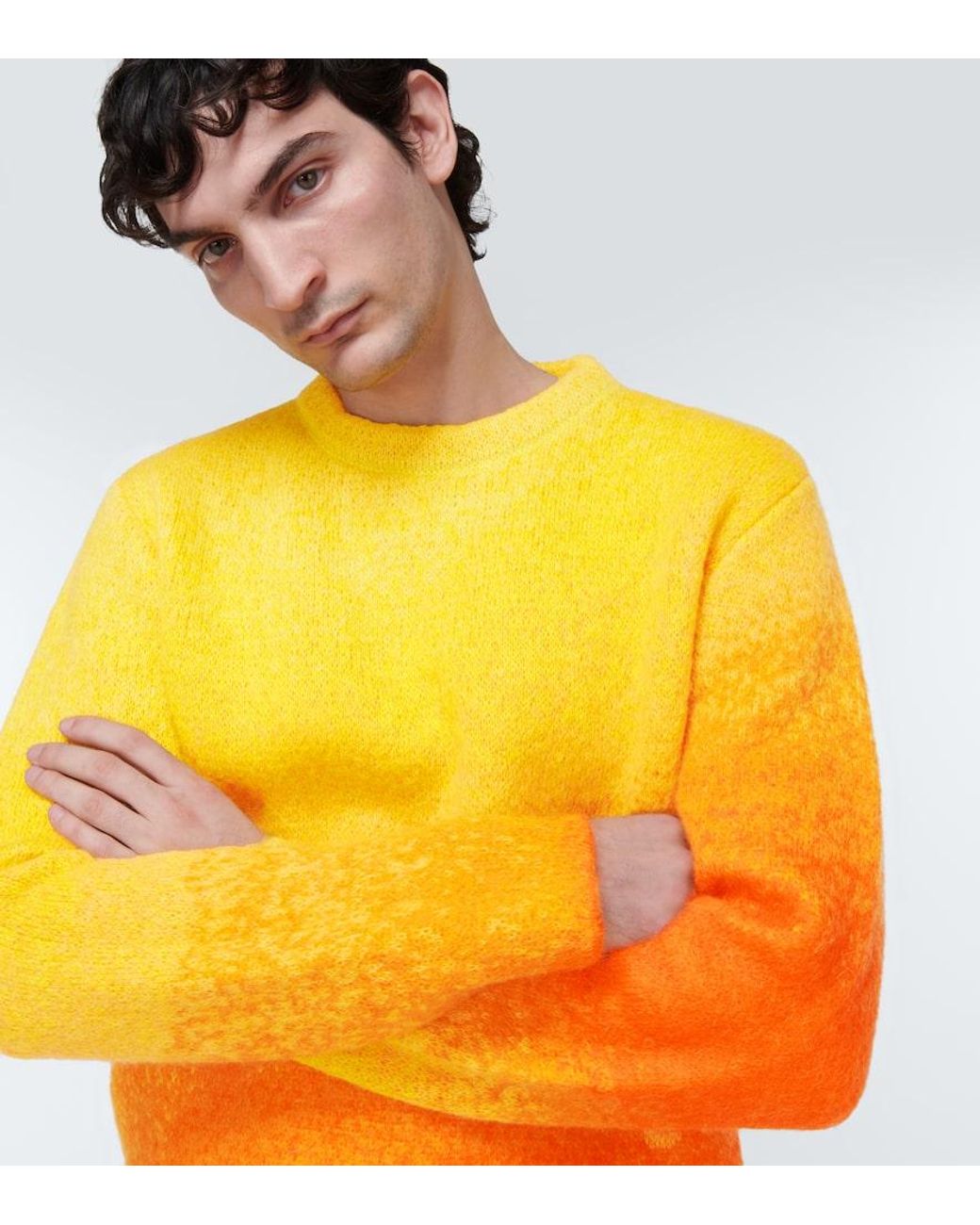 ERL Gradient Mohair-Blend Sweater in Orange for Men | Lyst